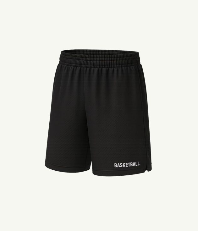 Black mesh basketball shorts