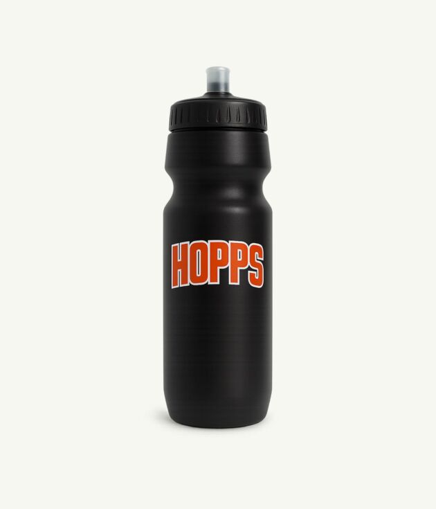 Black sports water bottle